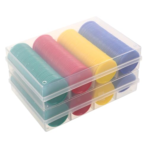 Toyvian 160 Stück Kleine Bunte Plastik Lehrscheiben Vielseitige Klassenzimmer Belohnungschips für Lernzähler für Mathematik Verhaltensanreize Tragbare Pädagogische Spielmarken von Toyvian