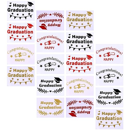 Toyvian 18blätter Graduation Balloon Sticker Transparente Aufkleber Für Abschlussfeiern Deko Für Ballons Und Flache Oberflächen Gemischte Designs Für Festliche Toyvian 18blätter Graduation Balloon Sticker Transparente Aufkleber Für Abschlussfeiern Deko Für Ballons Und Flache Oberflächen Gemischte Designs Für Festliche von Toyvian