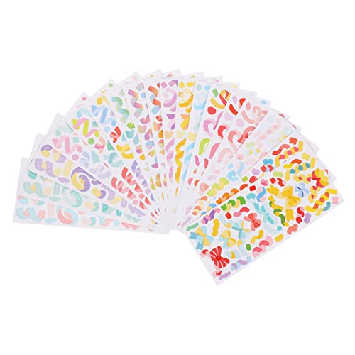 Toyvian 18 Blätter Regenbogen-Aufkleber Handbuchdekorationen Aufkleber Mit Regenbogensternen Selbstklebende Aufkleber Dekorative Aufkleber Konfetti-Aufkleber DIY-handwerksaufkleber Papier von Toyvian
