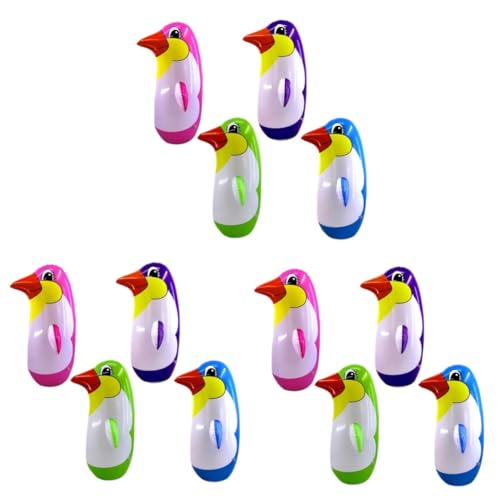 18 STK Kinderspielzeug Pooltiere Spielzeug Pinguin-Spielzeug Babykleidung Spielzeug für Kleinkinder Kinder Schlagen Spielzeug aufblasbarer Pinguin EIN Bad nehmen Sandsack Glas 3D von Toyvian