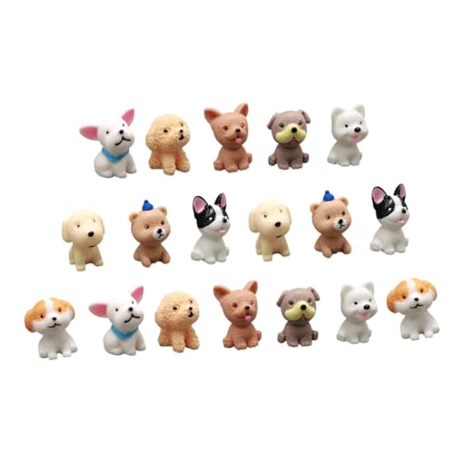 Toyvian 18 Stück Simulationswelpen Kleine Minifiguren Mini Hundefiguren Welpen Mini Dekor Welpenfiguren Hundeplüsch Nummernhunde Dekoration Hundefiguren Für Dunkelbraunes Harz von Toyvian