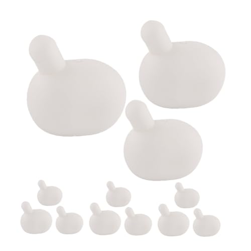 Toyvian 18 Stück Teiliges Bubble Blowing Innenkern Weißer Silikon Squeeze Ball Ersatz für DIY Puppenblasen Kreatives Stressabbau Zubehör Spielspaß von Toyvian
