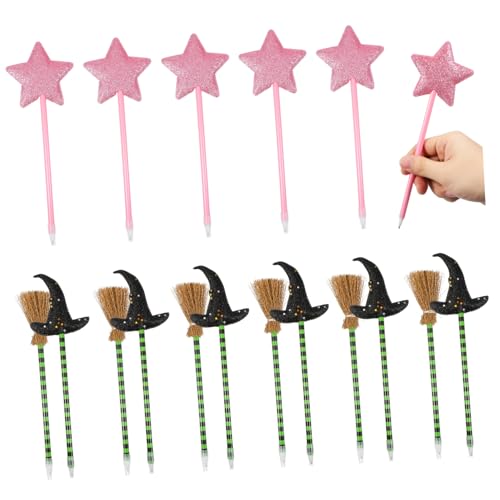 Toyvian 18 Stück Teiliges Halloween Kugelschreiber mit Hexenhut Besen Sternmotiv Glatte Schreibkugelschreiber für Partygeschenke Valentinstag Bürobedarf Hexen und Prinzessinnen Toyvian 18 Stück Teiliges Halloween Kugelschreiber mit Hexenhut Besen Sternmotiv Glatte Schreibkugelschreiber für Partygeschenke Valentinstag Bürobedarf Hexen und Prinzessinnen von Toyvian