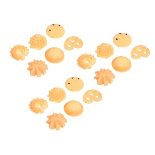 Toyvian 18 Stück Teiliges Künstliche Kekse aus Realistische Simulation von Gebäck Dekoration und Lernspielzeug Detailreiche Food Plaything Modelle für Foto Requisiten und Kinderunterricht von Toyvian
