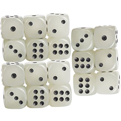 Toyvian 18 Stücke Würfel Brettspiel Spiele Party Favors Glow Party Liefert Gaming Zubehör Acryl von Toyvian