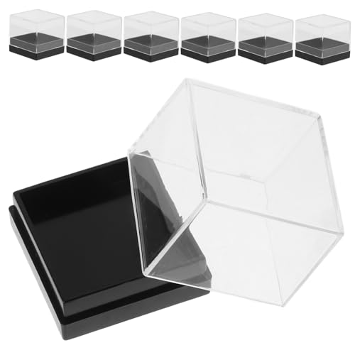 Toyvian 18 Teilige Box Mit Mineralienproben Edelsteinform Stein Sammelorganizer LED Sammelbehälter Mineraliendeckel Kleine Transparente Staubkristalle Stapelbares Mini Acryl von Toyvian