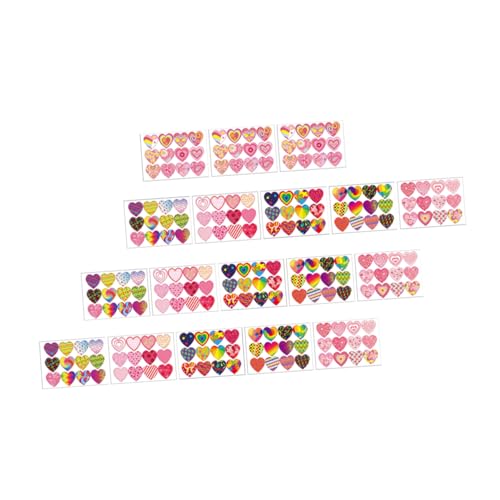 Toyvian 18Blatt Aufkleber zum Valentinstag Cute Sticker süße Sticker Kuchen verpackung Süßigkeitenverpackung Geschenkaufkleber Valentinstag siegelaufkleber beschichtetes Papier von Toyvian