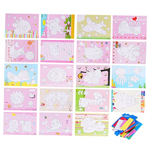 Toyvian 19-teiliges Sticker-bastelset für Jungen und Mädchen Lernspielzeug Mosaik-stickerkunst für Jungen und Mädchen Zubehör für Die Heimschule Toyvian 19-teiliges Sticker-bastelset für Jungen und Mädchen Lernspielzeug Mosaik-stickerkunst für Jungen und Mädchen Zubehör für Die Heimschule von Toyvian