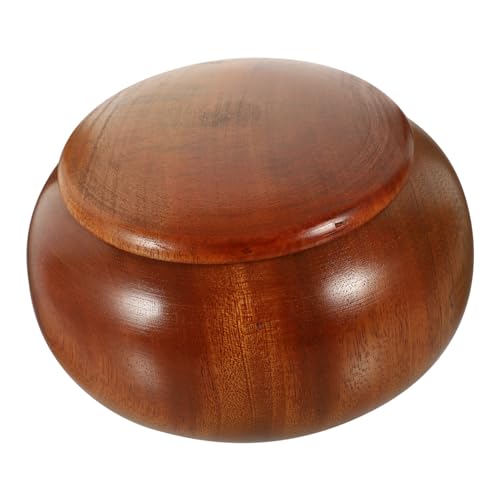 Toyvian 1Pc Stücke Kiste gehen Schach Container farbig Aufbewahrungsschale für Brettspiele nur einfaches Glas aus Holz hölzern Brown von Toyvian