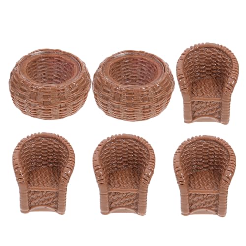 Toyvian 1Satz Bambusmöbel Set Teiliges Puppenhaus Zubehör Kleine Holzbank und Stühle für Feengärten und Landschaften Tischdekoration für DIY Projekte Toyvian 1Satz Bambusmöbel Set Teiliges Puppenhaus Zubehör Kleine Holzbank und Stühle für Feengärten und Landschaften Tischdekoration für DIY Projekte von Toyvian