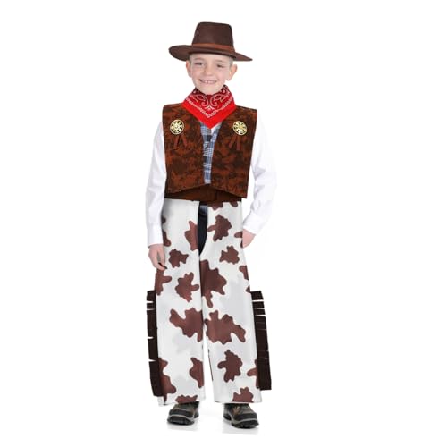 Toyvian 1Satz Cowboy Kostüm für Teiliges mit Weste und Zubehör Kostüm für Jungen Fördert Fantasie und Rollenspiel Halloween und Andere Anlässe von Toyvian