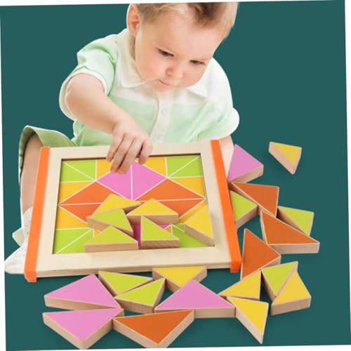 Toyvian 1Satz Holzspielzeug für Montessori Formenerkennungsspielzeug Buntes Lernspielzeug für Jungen und Mädchen Pädagogisches Puzzle Wahrnehmungsfähigkeit von Toyvian