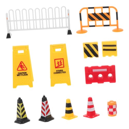 Toyvian 1Satz Mini Verkehrsschilder Teiliges Für Robustes Kunststoffmaterial Für Verkehrsthemen Und Lernspiele Fördert Verkehrssicherheit Und Infrastrukturverständnis von Toyvian