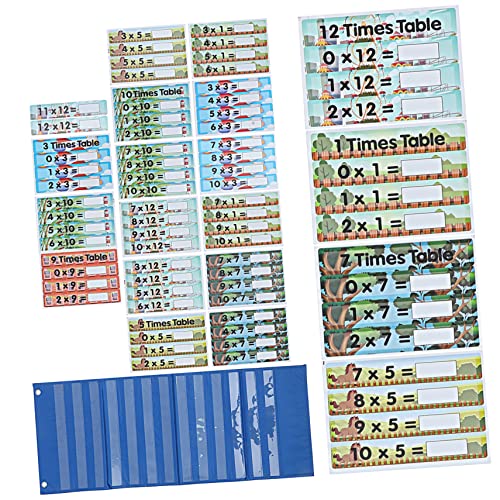 Toyvian Multiplikations Lernkarten für Kinder Doppelseitiges Mathe Spielzeug für Zuhause und Schule Mathe Übungskarten zur Mathematischer Fähigkeiten und Intelligentes Lernen von Toyvian