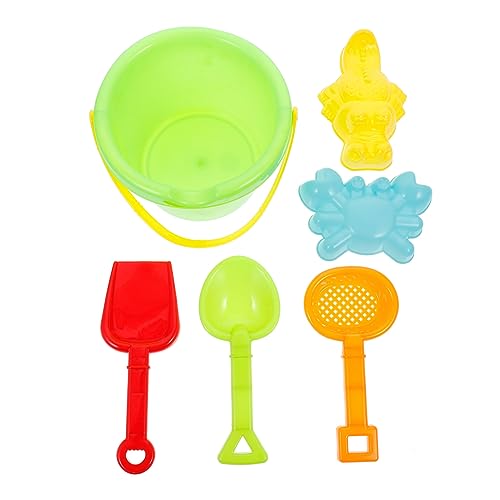 Toyvian 1Satz Strandspielzeug für Kunststoff Sandspielzeug Kit mit Schaufeln Eimer und Tierischen Formen für Strand Park und Garten Robustes und Sicheres für Stundenlangen von Toyvian