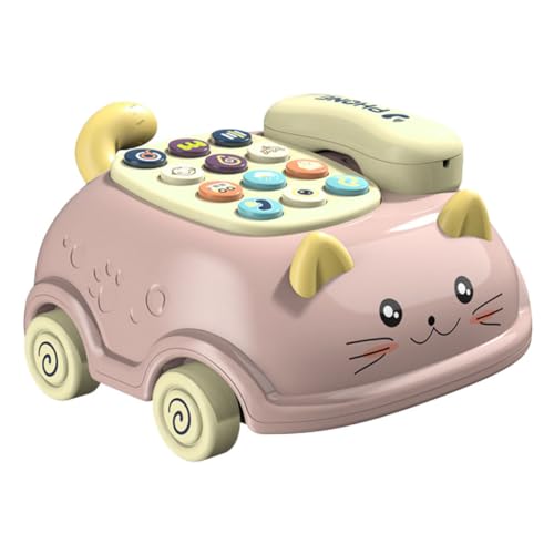 Toyvian 1Satz Telefon Bilingualer Spielzeugtelefon für Kleinkinder Auto Design Lernspielzeug Sprachkompetenz und Koordination für Jungen und Mädchen von Toyvian