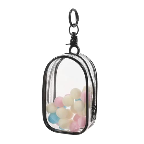 Toyvian 1Satz Transparente Figuren Display Mit Schnalle Puppenaufbewahrung Für Unterwegs Hängende Reißverschlusstasche Für Kleine Figuren Schlüsselring von Toyvian
