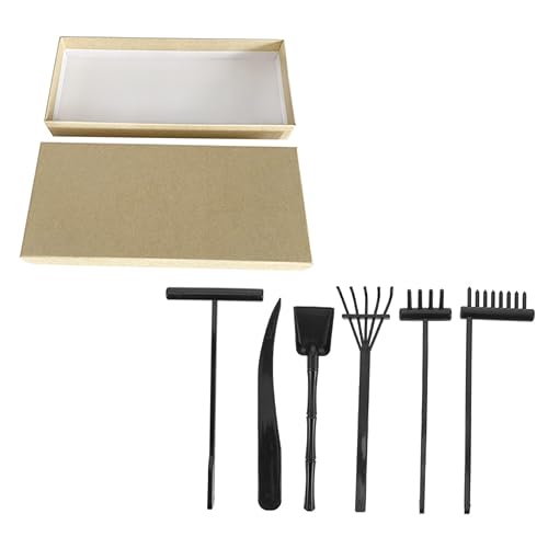 Toyvian 1Satz Zen Garten Set mit Dekorative Rechen und Sandwerkzeuge für Meditation und Schreibtischgestaltung Elegantes Zubehör für Zen Garten Enthusiasten von Toyvian