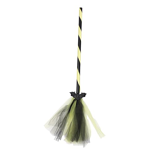 Toyvian Dekorativer Fledermausbesen Für Halloween 1 Stück Fledermausbesen Wildledergriff Mit Streifen von Toyvian