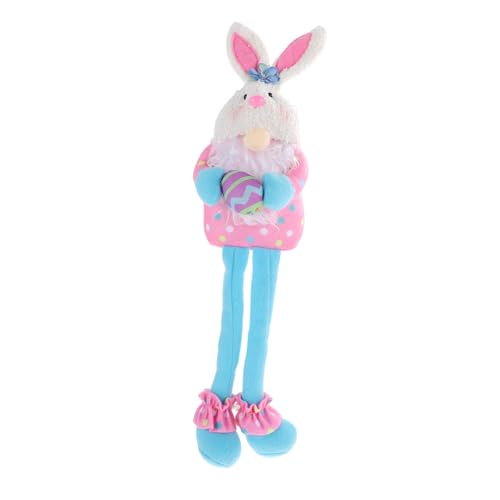 Toyvian 1Stk Kaninchen-Verzierung für kinderspielzeug kinderknallzeug Kinderzimmerdekoration hasenfiguren langbeinige Hasenverzierung langbeinige Hasenpuppe Polyester Blue von Toyvian