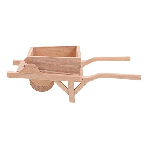 Toyvian 1Stk Kleines landwirtschaftliches Werkzeugmodell Gartensamen Dreirad Pflanzer Kleiner Topf Kleiner Wagen rustikale bürodeko gefärten DIY mini Mini-Kipper-Verzierungen hölzern von Toyvian