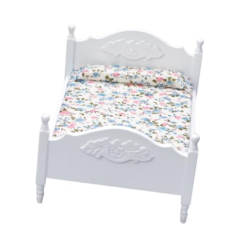 Toyvian 1Stk Mini-Doppelbett Puppenbett klein Häuser Bausatz babybett Kinderbett puppenstubenmöbel Dollhouse Furniture Mini-Bett-Möbel Möbelmodell Stoff Weiß Toyvian 1Stk Mini-Doppelbett Puppenbett klein Häuser Bausatz babybett Kinderbett puppenstubenmöbel Dollhouse Furniture Mini-Bett-Möbel Möbelmodell Stoff Weiß von Toyvian