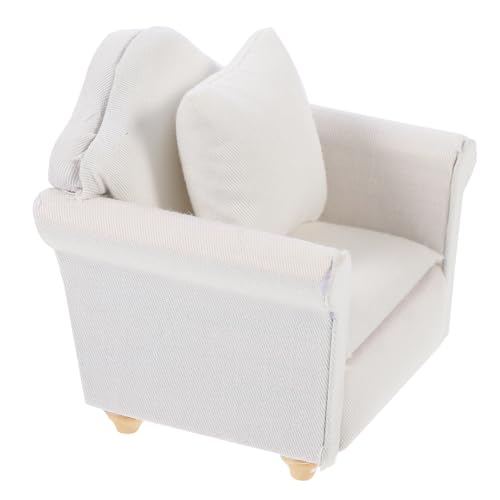 Toyvian Elegantes Viktorianisches Mini-Sofa Modell Puppenhausmöbel Weißer Stoff-fußhocker Im Maßstab 112 Zur Dekoration Toyvian Elegantes Viktorianisches Mini-Sofa Modell Puppenhausmöbel Weißer Stoff-fußhocker Im Maßstab 112 Zur Dekoration von Toyvian