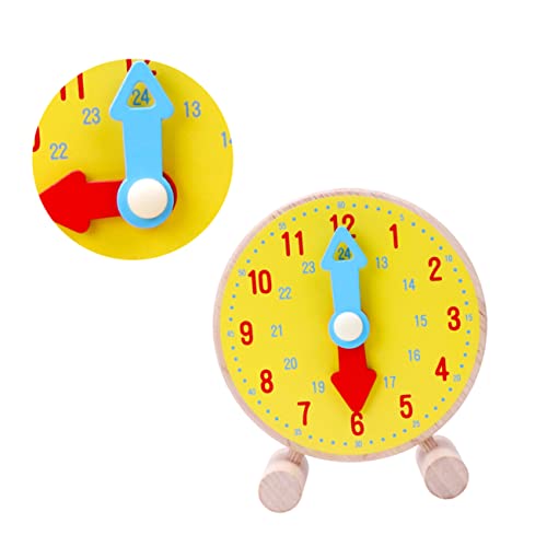 Toyvian 1Stk Uhr kognitives Spielzeug Lernspielzeug für Kinder Lernuhr für Schüler Lernzeituhr Kinderspielzeug Spielzeuge Uhrzeit-Lernform Uhr Spielzeug hölzern Lerner Eltern-Kind Bambus von Toyvian