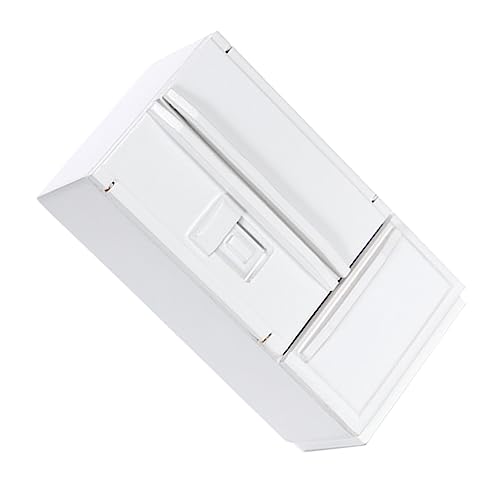 Toyvian Realistischer Miniatur-mini-kühlschrank 1 Stück Holzmodell Schickes Design Für Die Miniatur-hausdekoration von Toyvian