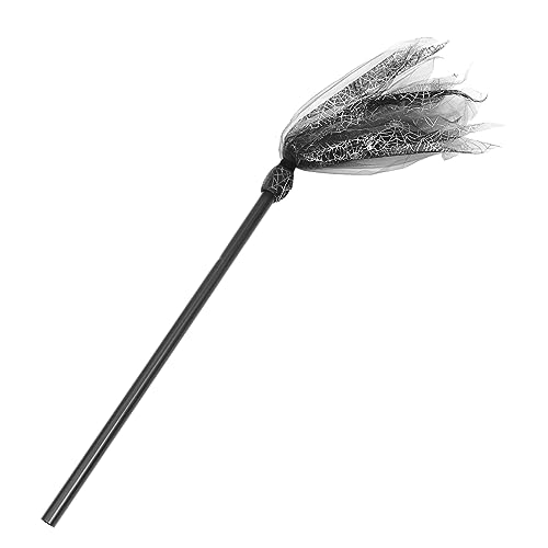 Toyvian 1Stück Halloween Hexenbesen Prop Schwarze Gauze Besen für Erwachsene Kostüm Requisite für Hexen Cosplay und Partys Unvergesslicher Spaß für Halloween von Toyvian