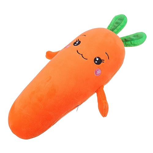 Toyvian 1stk Karottenkissen Karottenspielzeug Dekoration Karotten-baumwollkissen Cartoon- Sofadekorationen Kissen Werfen Karotten-wurfskissen Daunen Baumwolle Orange von Toyvian