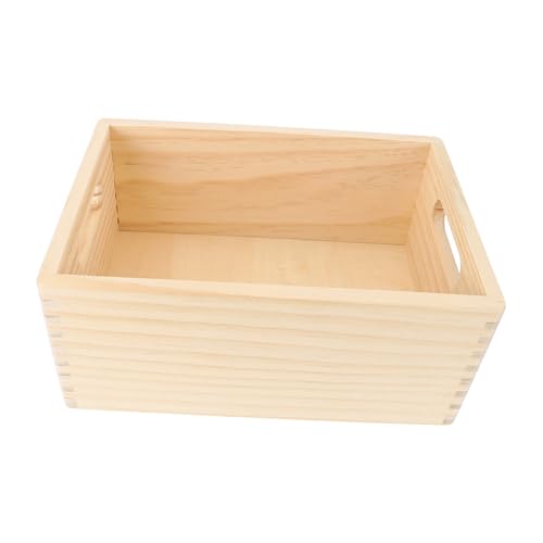 Toyvian 1stk Küchenaufbewahrungsbox Aus Holz Aus Holzkiste Kinderspielzeug Aus Holz Holzkiste Modell Hausrequisite Geschirr Kleinigkeiten-Organizer Hölzern von Toyvian