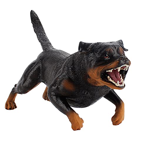 Toyvian 1stück Realistische Rottweiler Hundemodell Figur Dekoratives Spielzeug Für Junge Mädchen Puppenornament Für Kreatives Spielen Schreibtischdekoration Sicher Und Detailreich von Toyvian