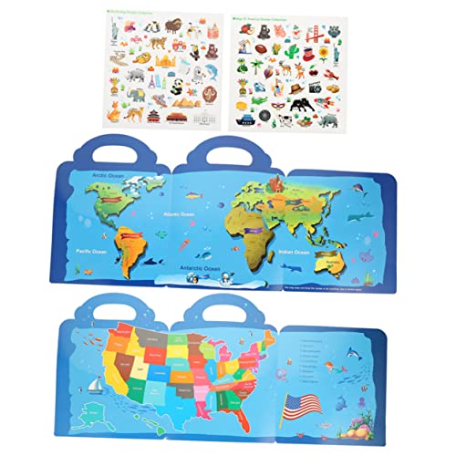 Toyvian Pädagogisches Stickerbuch-Set Für Kinder – 2 Aufkleber Stickerbuch Für Kinder Fensteraufkleber Lernen & Für Kleinkinder von Toyvian