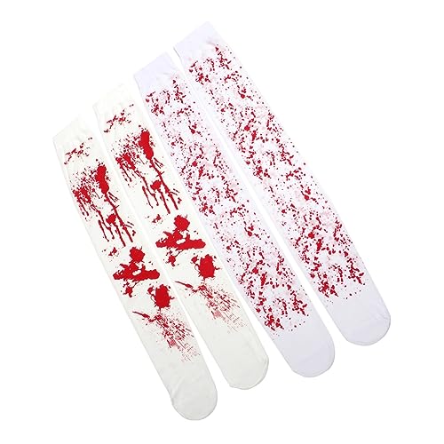 Toyvian 2 Paar Halloween Bluts Ocken Halloween-strümpfe Halloween-Strumpf Halloween-Maske Halloween-Schlauch Halloween-Requisiten Cosplay Halloween-socken Kostüme Polyester Weiß Toyvian 2 Paar Halloween Bluts Ocken Halloween-strümpfe Halloween-Strumpf Halloween-Maske Halloween-Schlauch Halloween-Requisiten Cosplay Halloween-socken Kostüme Polyester Weiß von Toyvian