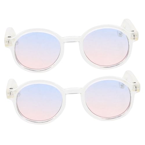 Toyvian 2 Paare Mini Puppenbrillen Kunststoff Puppenaccessoires DIY Sonnenbrillen für Puppendekoration Puppenbrillen für von Toyvian