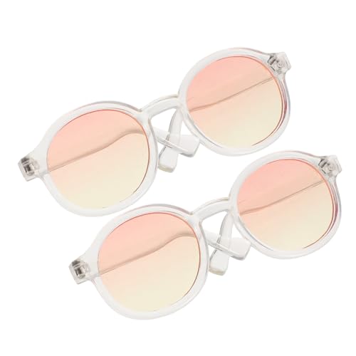 Toyvian 2 Paare Mini Puppenbrillen Sonnenbrillen Kunststoff Dekorative Doll Glasses Ornamente für DIY Puppen Zubehör von Toyvian