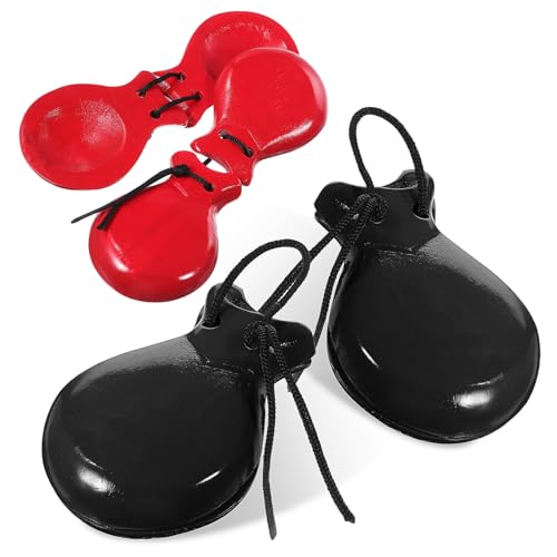 Toyvian 2 Paare Professionelle Holz Kastagnetten Percussion Instrumente für Klarem Robustem Material und Ergonomischem Design zur Musikalischen Früherziehung und Rhythmusschulung Toyvian 2 Paare Professionelle Holz Kastagnetten Percussion Instrumente für Klarem Robustem Material und Ergonomischem Design zur Musikalischen Früherziehung und Rhythmusschulung von Toyvian