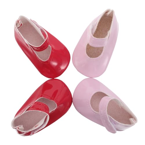 Toyvian 2 Paare Puppenschuhe Puppenspielzeugschuhe Schuhschuhe anziehen Mini-Hausschmuck Puppenzubehör Schuhe für Puppen Puppenkleidschuhe Miniatur Schuhe dekor Miniaturschuhe Polyurethan von Toyvian