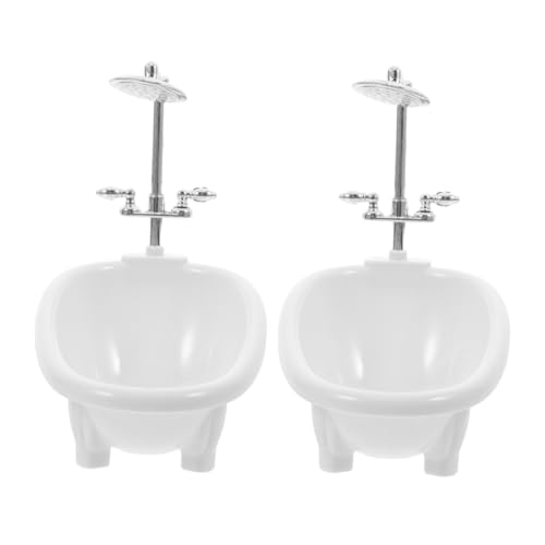 Toyvian Puppenhaus-badewannen-Set – 2-teilige Miniatur-badewanne Zum Spielen Mit Puppen Kompaktes Und Attraktives Design Ideal Für Kinder Toyvian Puppenhaus-badewannen-Set – 2-teilige Miniatur-badewanne Zum Spielen Mit Puppen Kompaktes Und Attraktives Design Ideal Für Kinder von Toyvian
