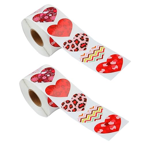 Toyvian 2 Rollen Liebe Aufkleber Abdichtende Aufkleber Valentinstag Siegelaufkleber Dichtpaste Aufkleber Zum Verschließen Von Geschenktüten Valentinstag Liefert Umschlagetikett Papier von Toyvian