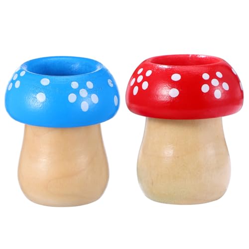 Toyvian 2 STK Kaleidoskop Spielzeuge Für Partyartikel Kinderspielzeug Kleine Spielsachen Pilz Party- Hölzern von Toyvian