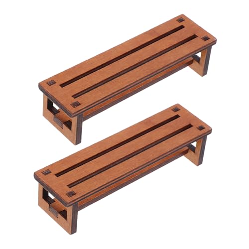 Toyvian Retro-miniaturstühle Miniaturmöbel Aus Holz Für Puppenhaus Mini-hocker Ornament Für Die Heimdekoration von Toyvian