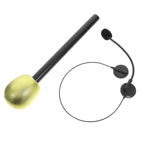 Toyvian Kostüm Requisiten 2 Pack Gefälschte Kopfhörer Mikrofon Für Kinder Erwachsene Maskerade Party Zubehör von Toyvian