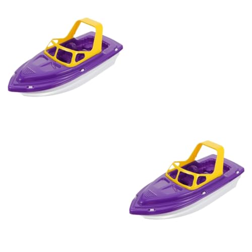 Toyvian 2 STK Schnellboot Badespielzeug Boote Spielzeugboote Aus Kunststoff Poolboot Poolspielzeug Für Kinder Ferngesteuertes Boot Schwimmspielzeug Spey Baby Violett Plastik EIN Bad Nehmen von Toyvian