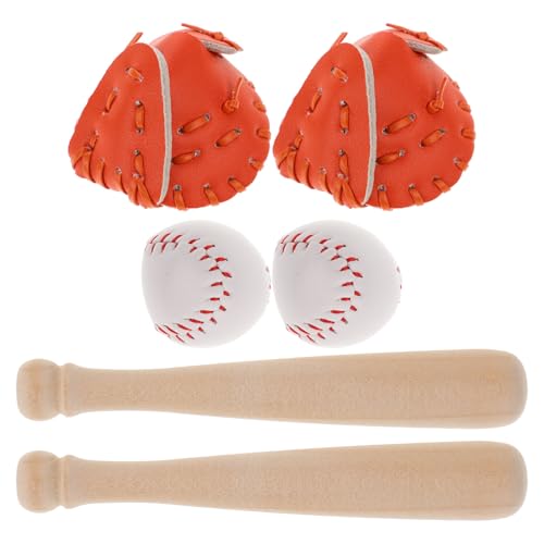 Toyvian Mini Baseballschläger-handschuh-Set 2 Stück Orange Realistisch Für Puppenhaus Rollenspiel Toyvian Mini Baseballschläger-handschuh-Set 2 Stück Orange Realistisch Für Puppenhaus Rollenspiel von Toyvian