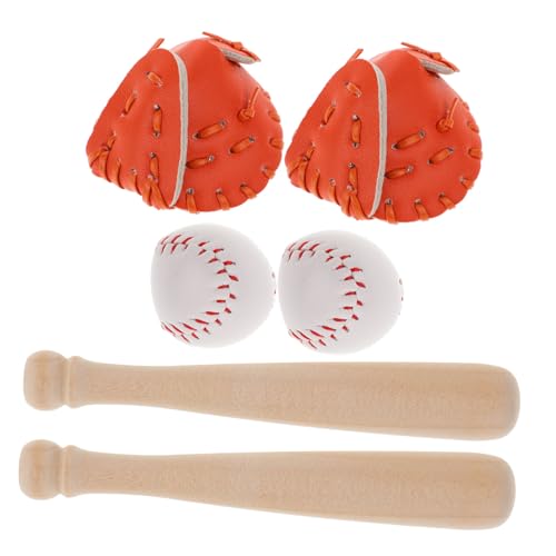 Toyvian 2 Sätze Baseball-Softball-Abdeckung Schaum für realistisch klein Puppenhaus Miniatur-Sportartikel Miniatur-Spielsets Rollenspielzubehör Baseball-Mini-Dekorationen Leder von Toyvian