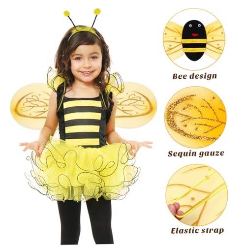 Toyvian 2 Sätze Bienenkostüm Flügel und Haarreif mit Zauberstab Leichtes Bequemes Cosplay Zubehör für Geburtstagsfeiern Karneval Halloween und Kostümpartys Toyvian 2 Sätze Bienenkostüm Flügel und Haarreif mit Zauberstab Leichtes Bequemes Cosplay Zubehör für Geburtstagsfeiern Karneval Halloween und Kostümpartys von Toyvian