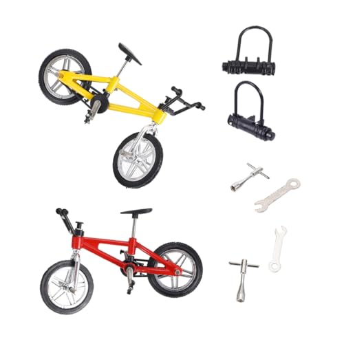 Toyvian 2 Sätze Fingerbike Spielzeugset aus Mini Finger Fahrrad Modell für Desktop Dekoration und Lernspielzeug für Geburtstags und Feiertagsgeschenke von Toyvian