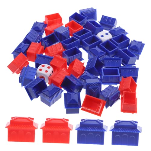Toyvian 2 Sätze Hotel House Spielsteine Ersatzteile für Brettspiel Zubehör Glatte Oberfläche Robuste Spielfiguren für Denkspiele und Spielzubehör von Toyvian
